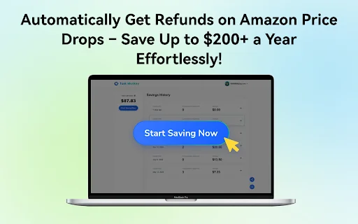 Task Monkey: Dapatkan Refund Harga Amazon Otomatis – Unduh Gratis - Screenshot 1