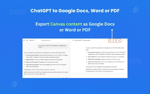 ChatGPT to Google Docs: Ekspor Chat ke Word & PDF Instan - Screenshot 5
