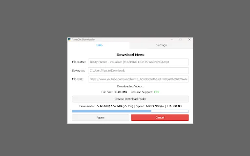 Download FlameGet Integration Terbaru – Akselerator Unduhan Cepat - Screenshot 4