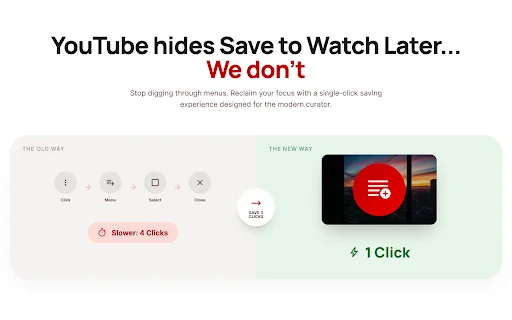 Download Watch Later Button – Simpan Video YouTube Lebih Cepat - Screenshot 1