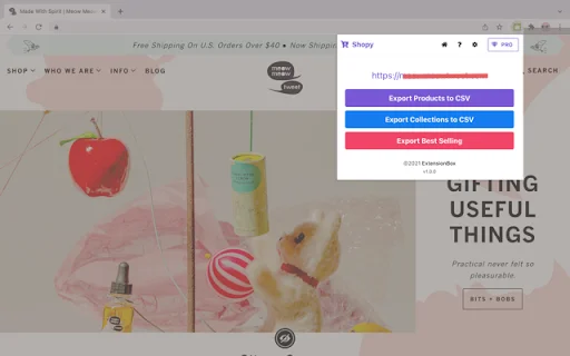 Download Shopy – Shopify Spy Terbaru – Ekspor Data CSV Gratis - Screenshot 1