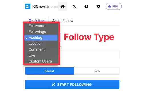 IG Growth: Tool Auto Follow Instagram Terbaik & Organik - Screenshot 1