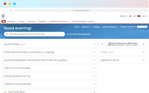 Unduh Unilever Coupa Assistant – Optimalkan Alur Kerja Anda - Screenshot 1