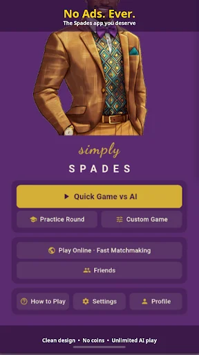 Download Simply Spades: Classic Cards – Main Spades Online Gratis - Screenshot 8