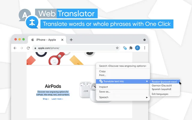 Download Translator – Select to Translate Gratis – Chrome - Screenshot 1