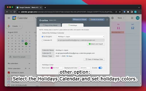G-calize: Kustomisasi Warna Google Calendar Jadi Lebih Mudah - Screenshot 5