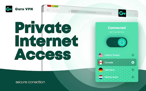 Download VPN Guru Terbaru – VPN Gratis Tanpa Batas untuk Chrome - Screenshot 1