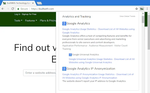 Download BuiltWith Technology Profiler Terbaru – Analisis Web - Screenshot 1