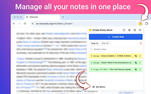 Simple Sticky Notes: Catatan Tempel Praktis di Chrome - Screenshot 3