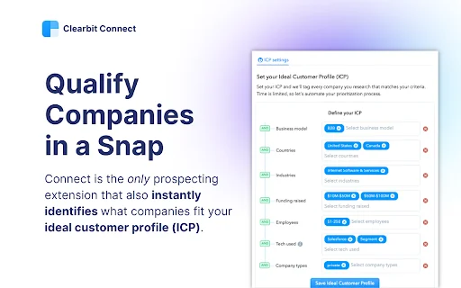 Clearbit Connect: Temukan Email B2B Terverifikasi Gratis - Screenshot 3