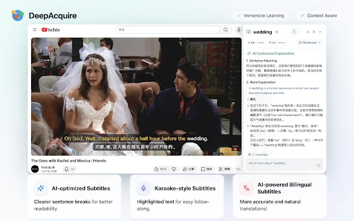 Deep Acquire: Subtitle Bilingual AI untuk Belajar Bahasa - Screenshot 1