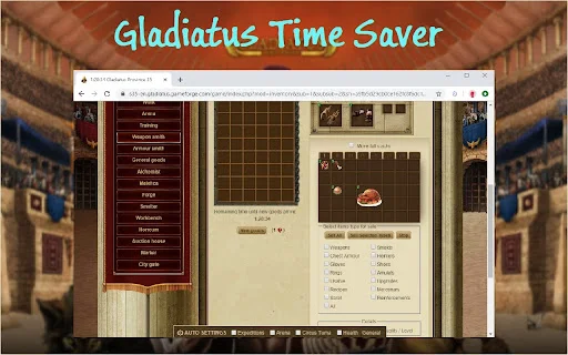 Download Gladiatus Time Saver Terbaru – Bot Otomatis Hemat Waktu - Screenshot 4