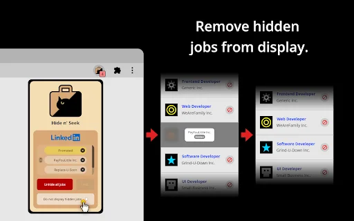 Hide n’ Seek: Sembunyikan Lowongan Kerja & Perusahaan di LinkedIn - Screenshot 2