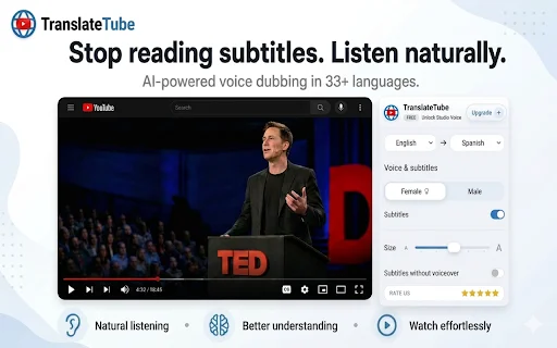 TranslateTube: Terjemahkan Video YouTube ke Bahasa Indonesia - Screenshot 4