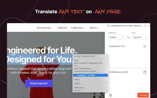 Download Language IO Secure Page Translator – Terjemahan Instan - Screenshot 2