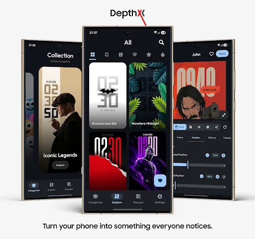 Download DepthX Live Clock Wallpaper Terbaru – Kustomisasi HP Keren - Screenshot 8