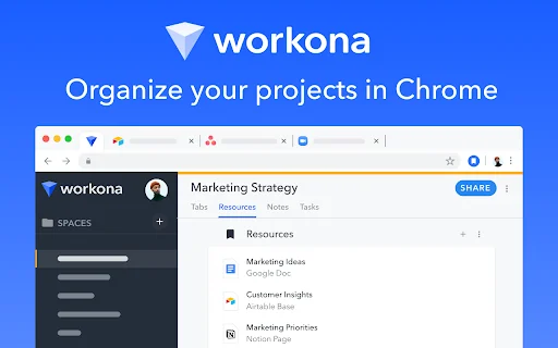 Download Workona Tab Manager Terbaru – Kelola Tab & Produktivitas - Screenshot 1
