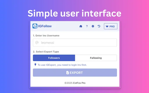 Unduh IGFollow Terbaru – Ekspor Followers Instagram Gratis - Screenshot 2