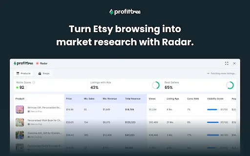 ProfitTree: Asisten Penjual Etsy Terbaik – Optimasi & Analisis - Screenshot 1