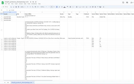 Shopify Scraper & Parser – Ekstrak Produk Shopify ke CSV/Excel - Screenshot 2