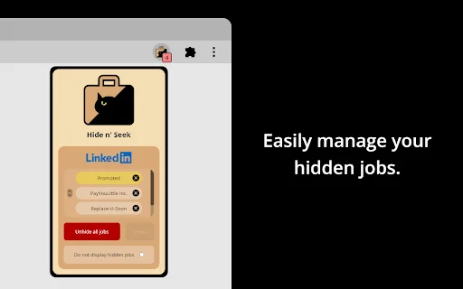 Hide n’ Seek: Sembunyikan Lowongan Kerja & Perusahaan di LinkedIn - Screenshot 3