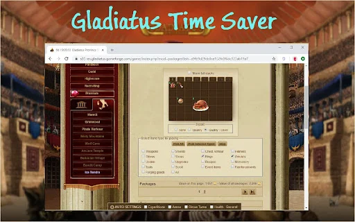 Download Gladiatus Time Saver Terbaru – Bot Otomatis Hemat Waktu - Screenshot 3