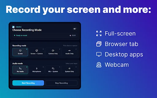 Download OneRec Screen Recorder – Rekam Layar PC Gratis - Screenshot 1