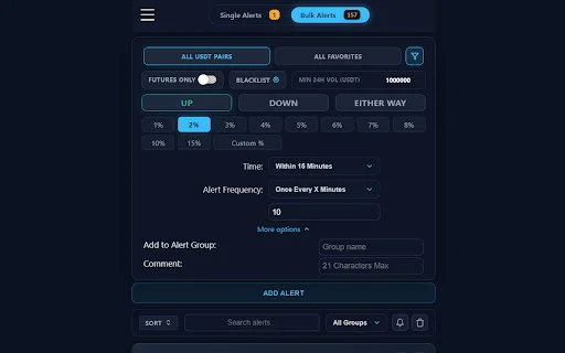 Crypto Price Alerts for Binance – Pantau Harga Kripto Real-time - Screenshot 1