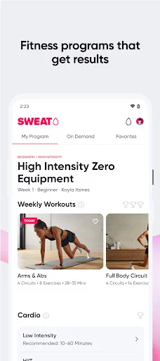 Download Sweat: Fitness App For Women Terbaru – Olahraga di Rumah - Screenshot 2
