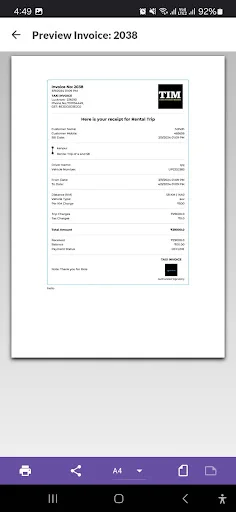 Download Taxi Invoice Maker Pro Terbaru – Buat Kwitansi Cepat - Screenshot 4