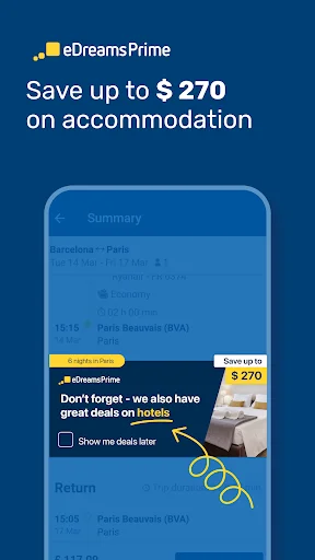 Download eDreams: Pesan Tiket Pesawat, Hotel & Mobil Murah - Screenshot 4