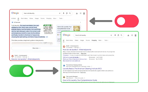 Download Hide Google AI Overviews Terbaru – Bersihkan Pencarian - Screenshot 1