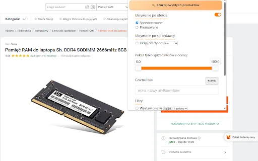 AlleRadar: Asisten Belanja Allegro Terbaik – Fitur & Harga - Screenshot 2