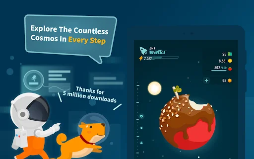 Download Walkr: Petualangan Luar Angkasa & Pelacak Langkah - Screenshot 16