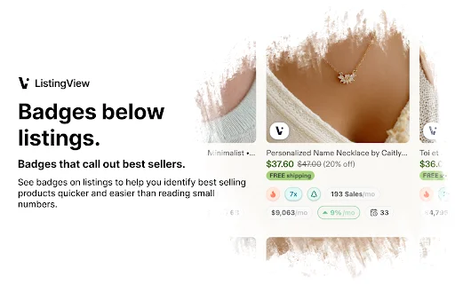 ListingView: Alat Riset Produk Etsy Terbaik untuk Penjual - Screenshot 1