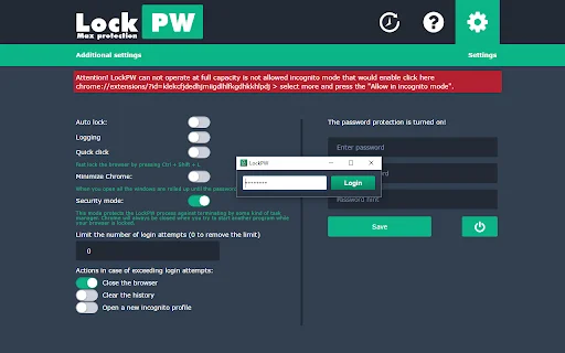 Unduh LockPW Terbaru – Proteksi Kata Sandi Browser Chrome Gratis - Screenshot 1