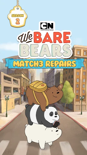 Download We Bare Bears Match3 Repairs Terbaru – Puzzle Seru - Screenshot 1