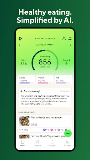 Download Lifesum: Pelacak Kalori & Nutrisi Terbaik di Android - Screenshot 1