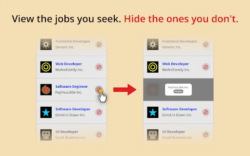 Hide n’ Seek: Sembunyikan Lowongan Kerja & Perusahaan di LinkedIn - Screenshot 1