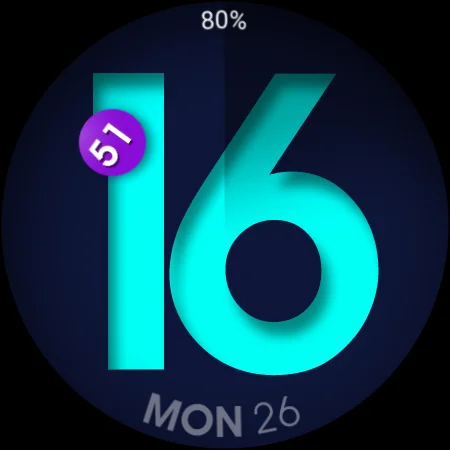 Download UsA Spatial Dot – Tampilan Jam Unik untuk Wear OS - Screenshot 24