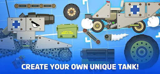 Download Super Tank Rumble Terbaru – Bangun Tank & Bertempur - Screenshot 1