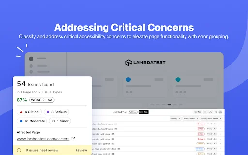 TestMu AI Accessibility DevTools – Audit Web Aksesibilitas - Screenshot 3