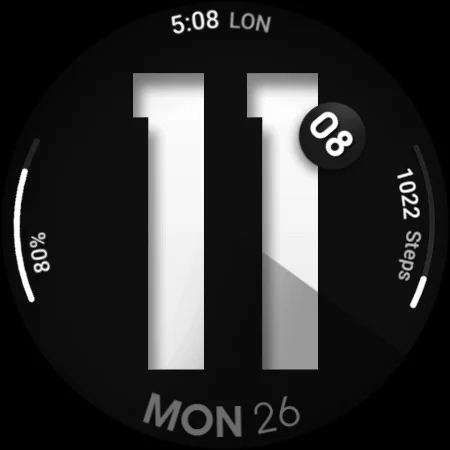Download UsA Spatial Dot – Tampilan Jam Unik untuk Wear OS - Screenshot 23